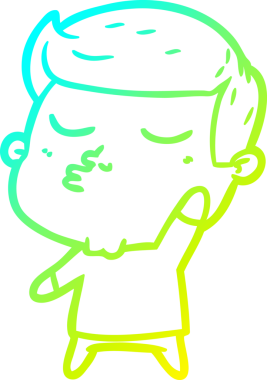 Çizgi film mankeni somurtuyor.