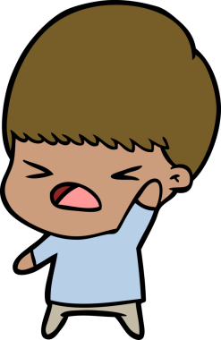 Orijinal karikatür stresli adam