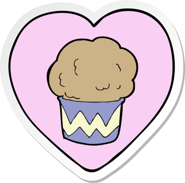 Bir aşk pişirme çizgi filminin orijinal çıkartması.