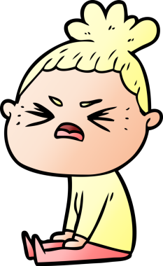 Orijinal kızgın kadın çizgi filmi.