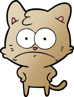 Orijinal çizgi film sinirli kedi