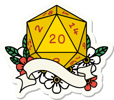 Orijinal bir yirmilik zarın orijinal etiketi.