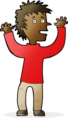 Orijinal çizgi film heyecanlı çocuk