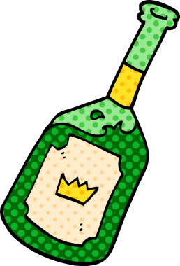 Orijinal karikatür alkolik içeceği