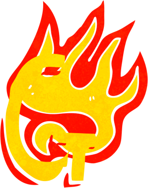 orijinal karikatür alevli harf