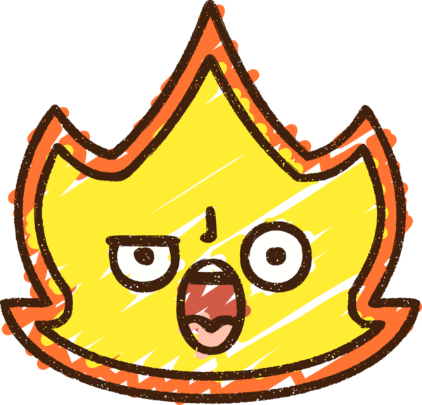 Orijinal Ateş Karakteri Tebeşir Çizimi