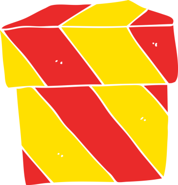 Hediye kutusunun orijinal düz renk çizimi