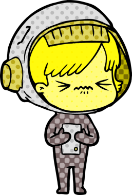 Orijinal kızgın çizgi film uzay kızı