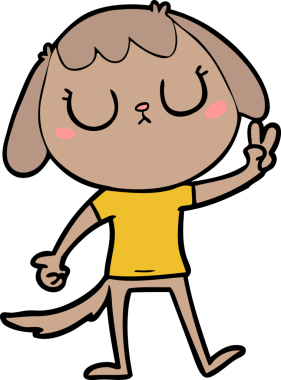 Orijinal şirin çizgi film köpeği.