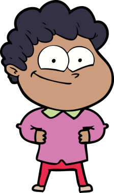 Orijinal mutlu adam çizgi filmi.