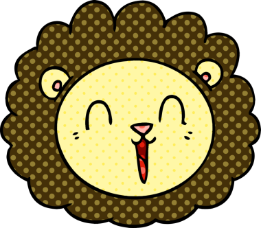 Orijinal karikatür aslan yüzü