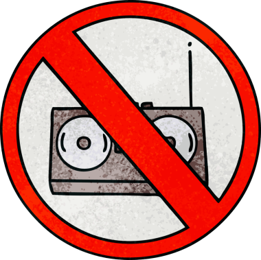 Orijinal grunge desenli radyo yasak.