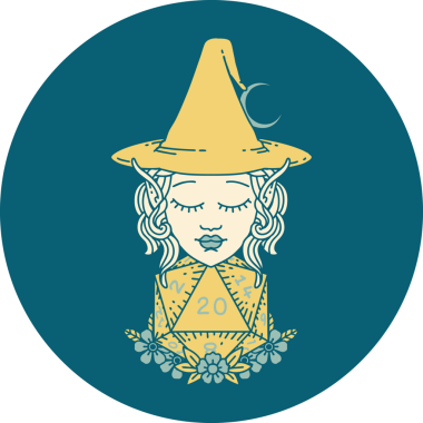 Orijinal Retro Dövme Biçimi 20 zarlı elf karakteri