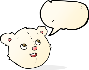 Konuşma baloncuklu orijinal kutup ayısı suratı