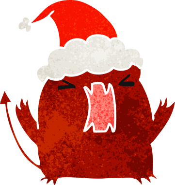 Orijinal el çizilmiş Kawaii Şeytanı 'nın eski çizgi filmi