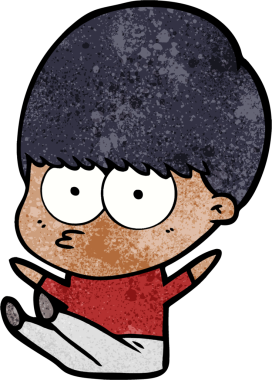 Orijinal sinirli çizgi film çocuğu