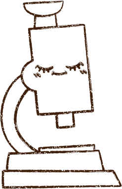 Orijinal Pirinç Mikroskop Karakalem Çizimi