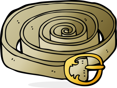 Bir insan tarafından çizilmiş orijinal çizgi film kemeri.