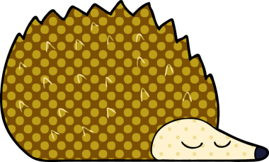 Bir insan tarafından çizilmiş orijinal kirpi.