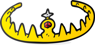 Orijinal serbest çizim çizgi film tacı