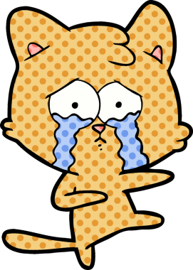 Bir insan tarafından çizilmiş orijinal çizgi film kedisi.