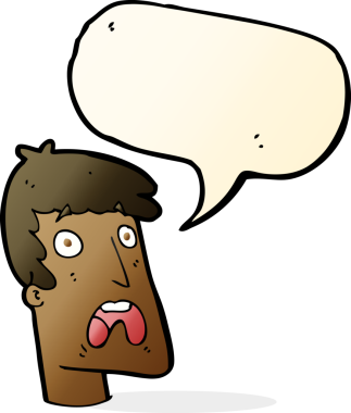 Orijinal karikatür adamı konuşma balonuyla şok etti