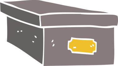 Orijinal karikatür karalama ofisi dosya kutusu