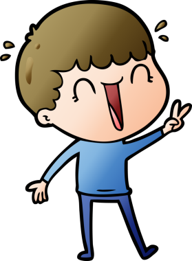 Orijinal gülen çizgi film adamı