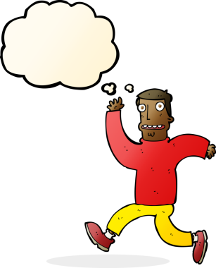 Orijinal çizgi film düşünce balonlu adamı dehşete düşürdü.