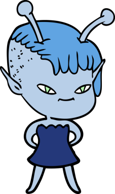 Orijinal şirin uzaylı kız çizgi filmi