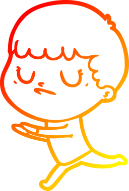 Huysuz bir çocuğun orjinal sıcak çizgi çizimi