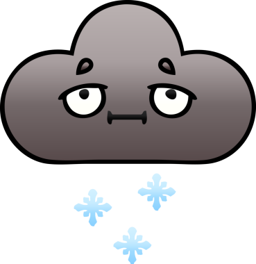 Bir fırtına kar bulutunun orjinal gölgelenmiş karikatürü