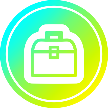 Havalı gradyan bitiş ile orijinal araç kutusu dairesel simgesi