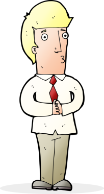 Orijinal karikatür sinirli adam