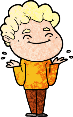 Orijinal karikatür dostu adam