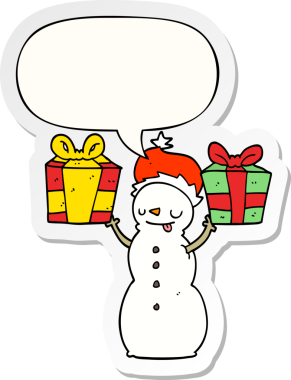 Orijinal kardan adam konuşma balonu yapıştırmasıyla karşınızda.