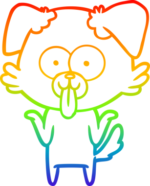 Orijinal gökkuşağı gradyan çizgi çizimi.