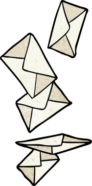 Düşen orijinal karikatür zarfları