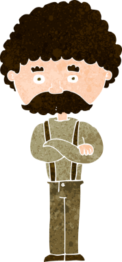 Orijinal çizgi film yaşlı adam.