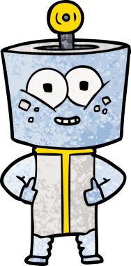 Orijinal mutlu çizgi film robotu