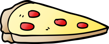 Orijinal karikatür pizzası.