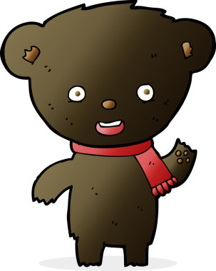 Orijinal çizgi film şirin siyah ayı