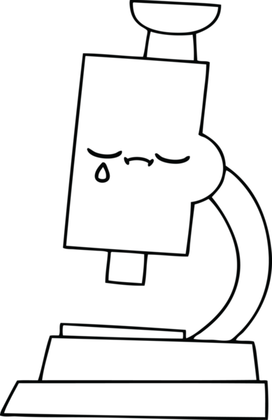 Bir mikroskobun orijinal çizgi çizimi