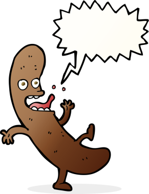 Konuşma baloncuklu orijinal çizgi film sosisi