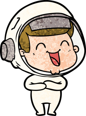 Orijinal mutlu astronot çizgi filmi.