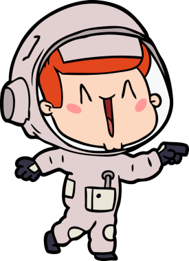 Orijinal mutlu astronot çizimi