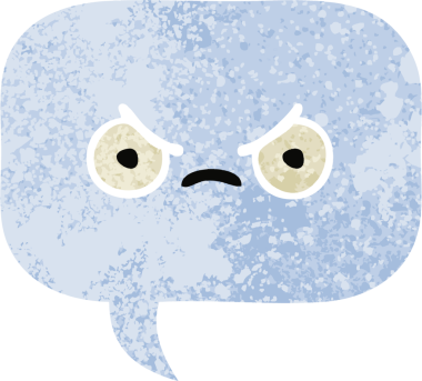 Bir konuşma baloncuğunun orijinal retro çizim stili