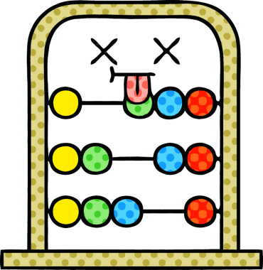 Orijinal çizgi roman tarzı abaküs.