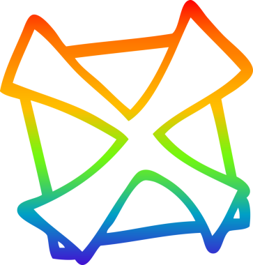 Orijinal gökkuşağı gradyan çizgi çizimi