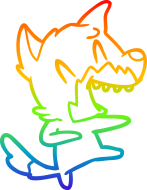 Gülen tilki dansının orjinal gökkuşağı gradyan çizimi